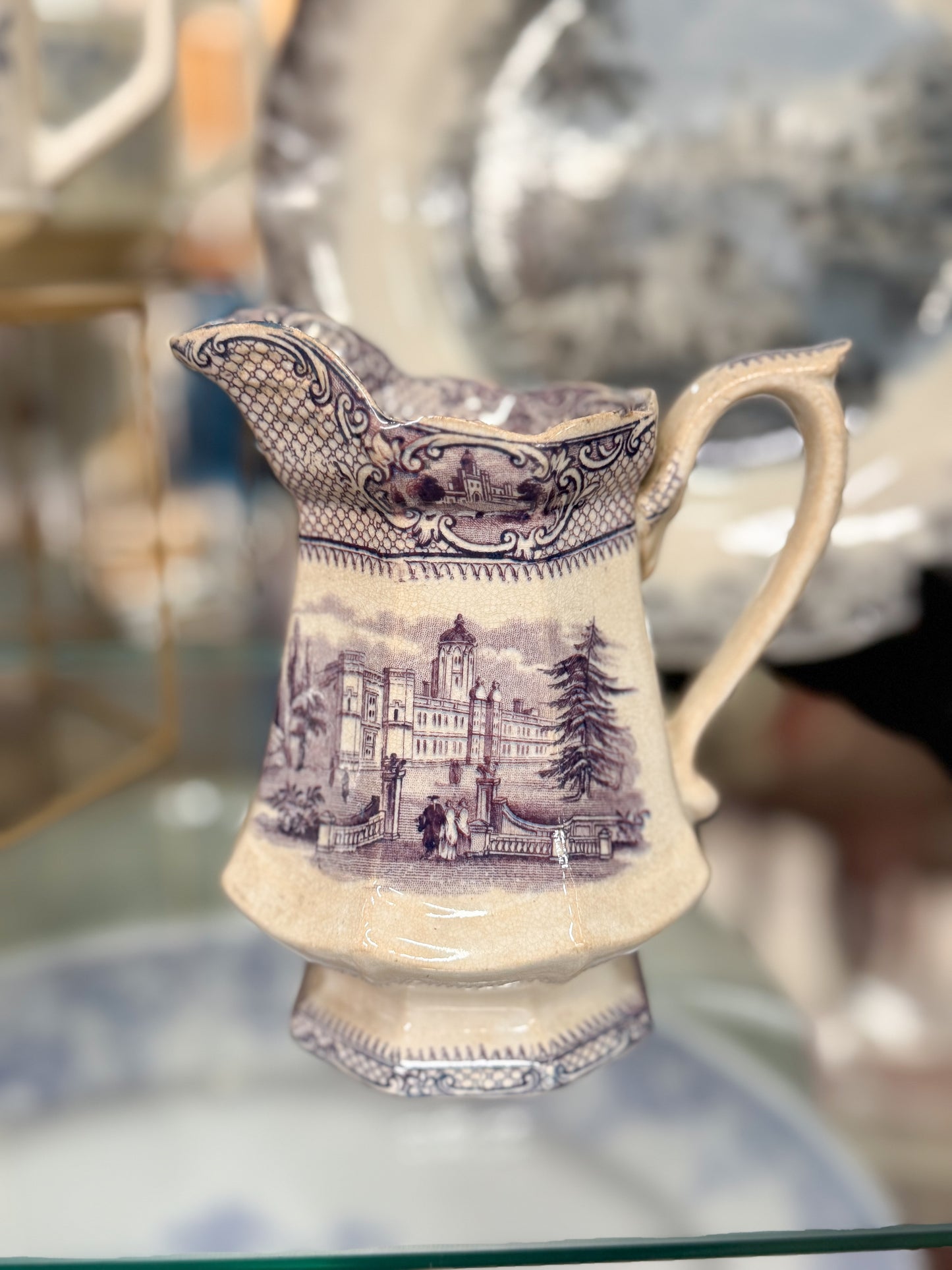 3 Piece Antique Transferware Tea Set