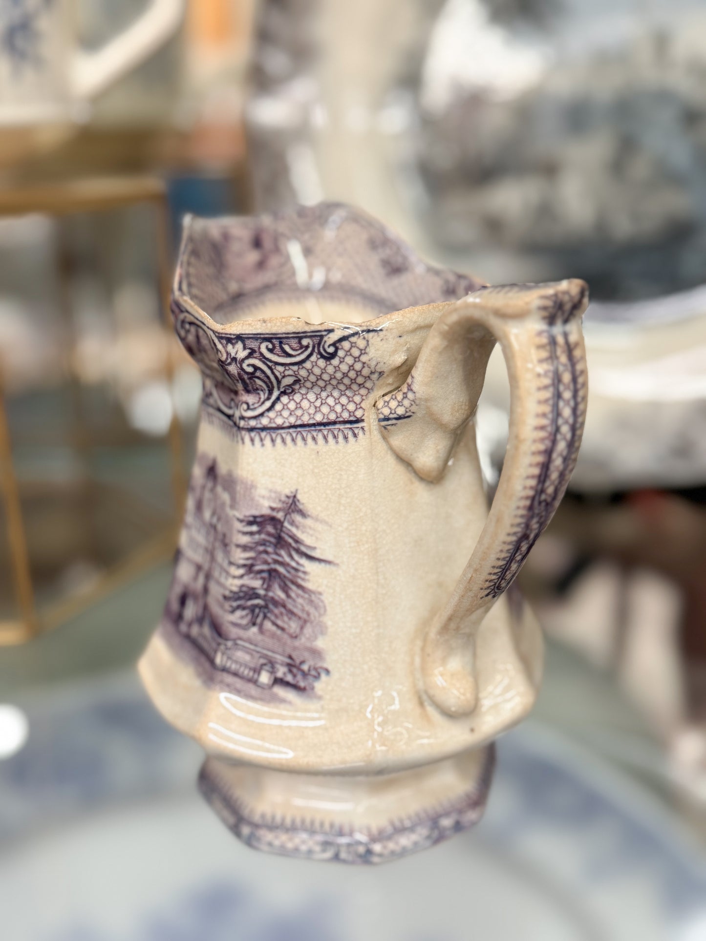 3 Piece Antique Transferware Tea Set