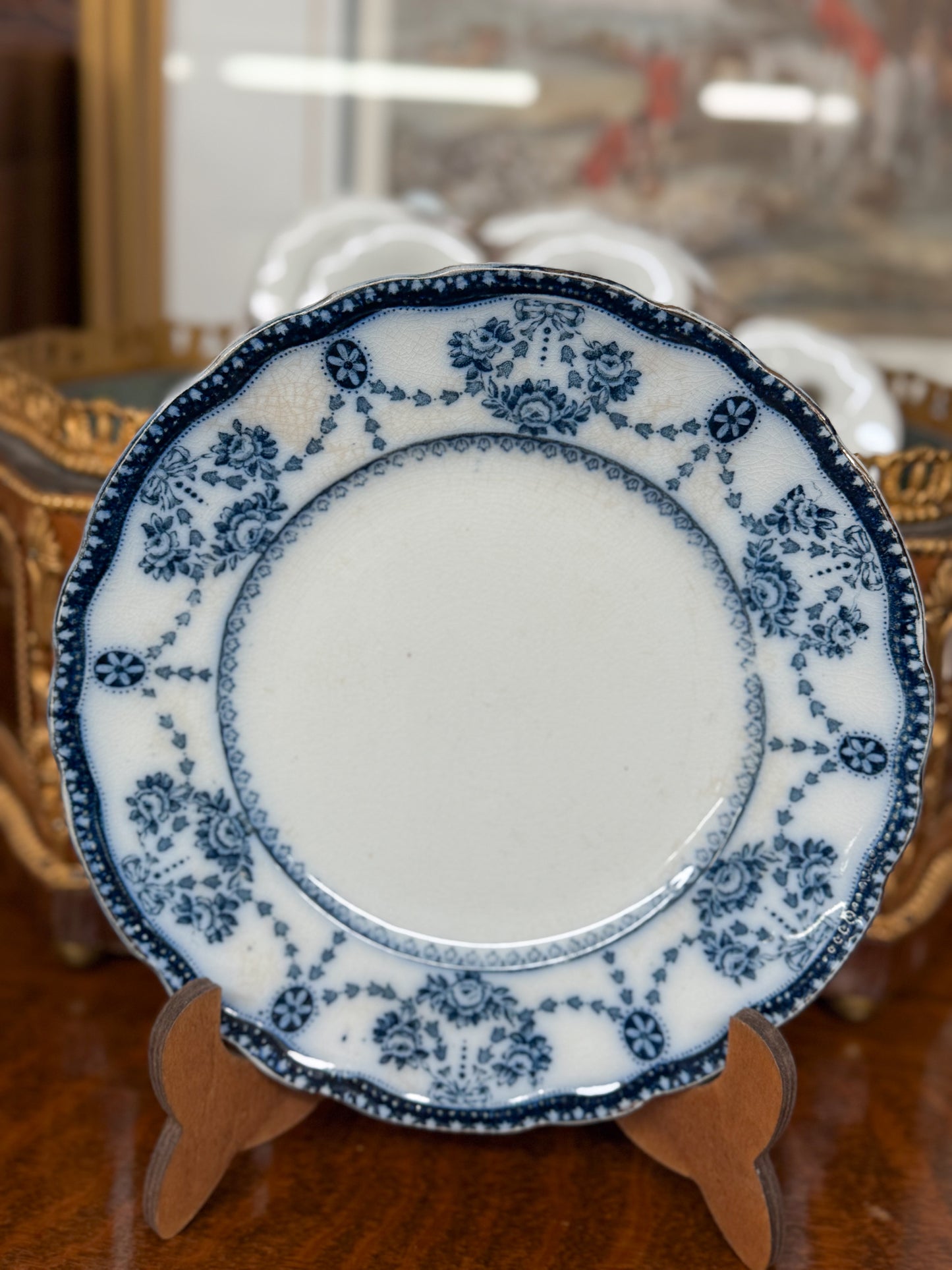 8" Flow Blue Plate