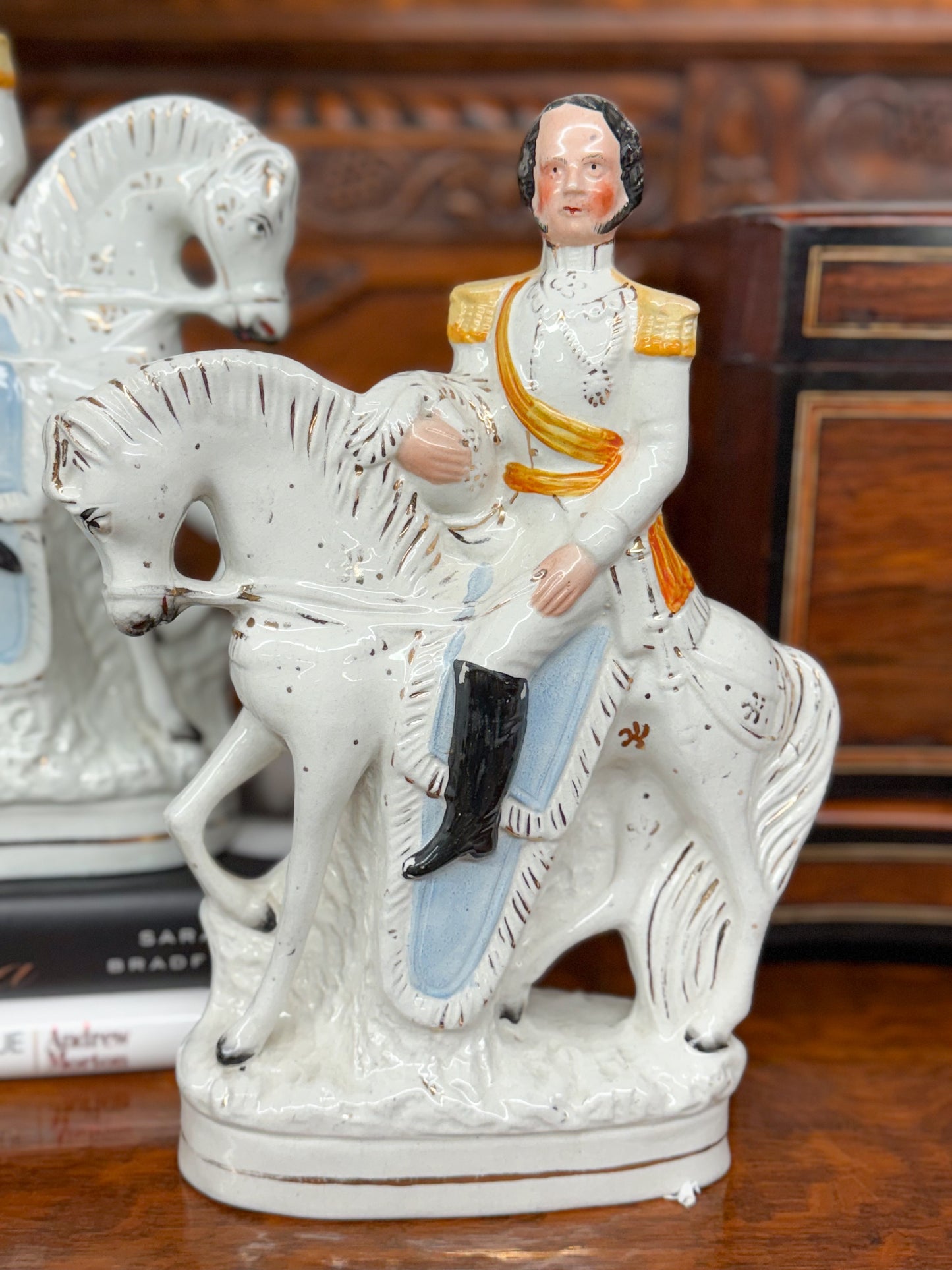 Pair of Staffordshire Men on Horses