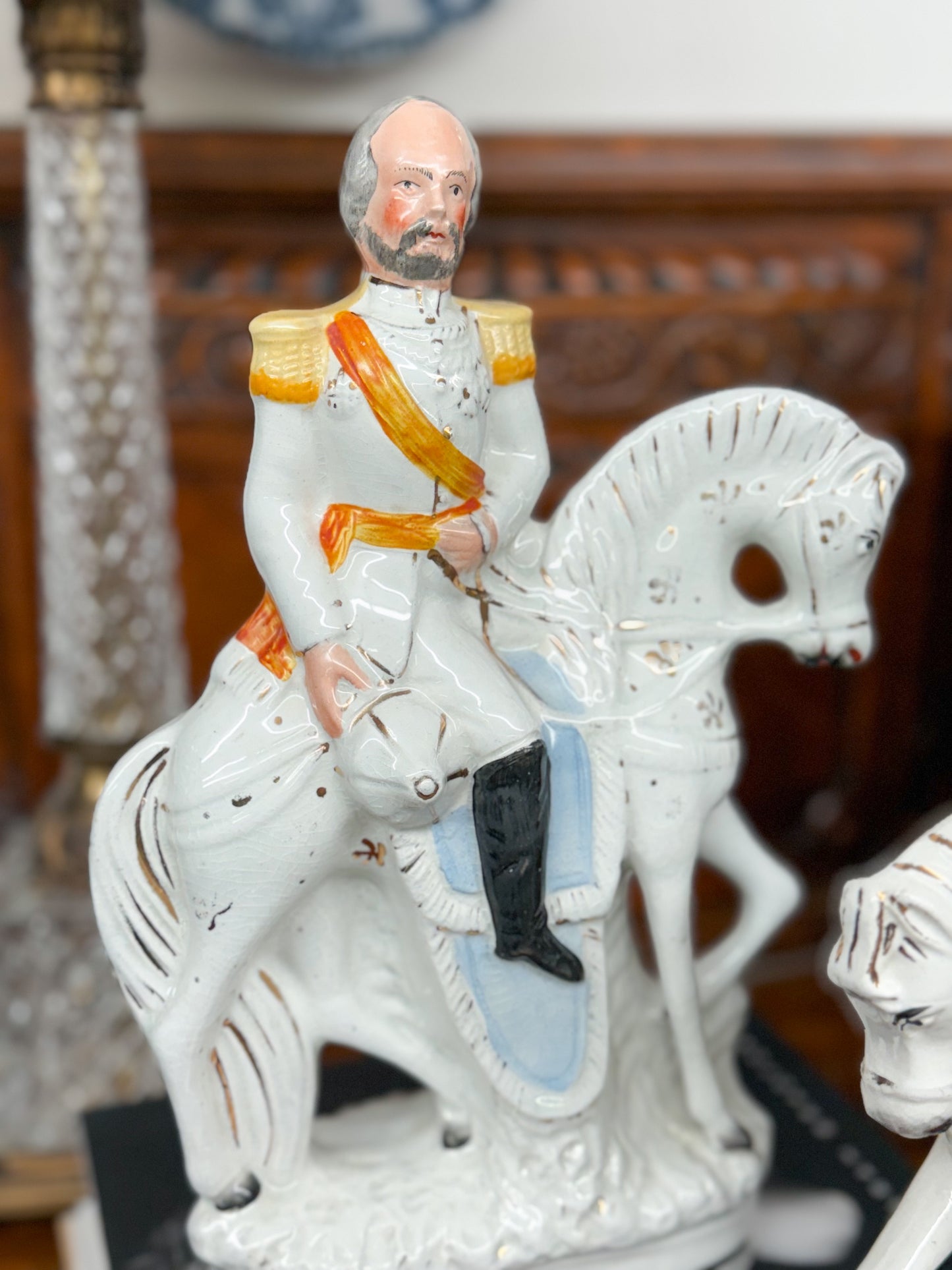 Pair of Staffordshire Men on Horses