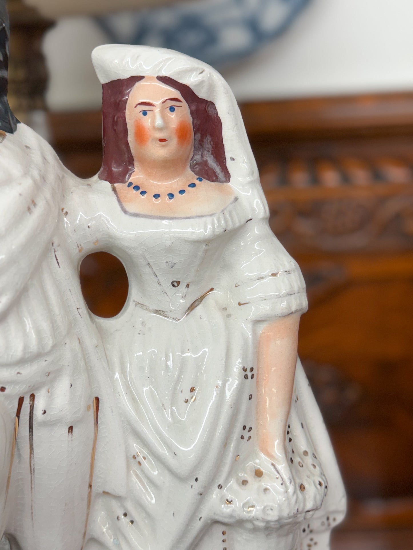 Staffordshire Bride and Groom Figurine