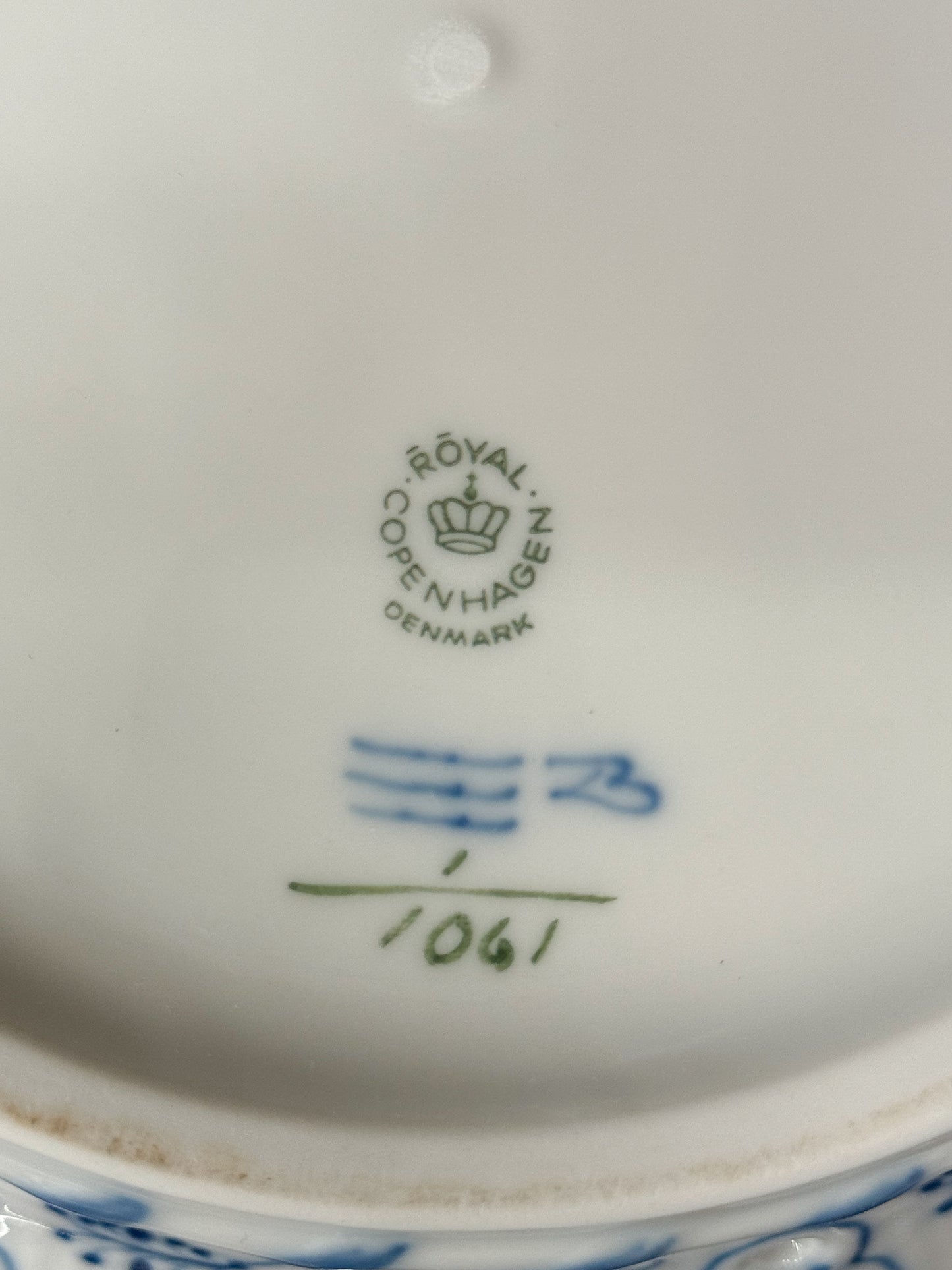 Royal Copenhagen Blue Full Lace Fluted Fruit Bowl