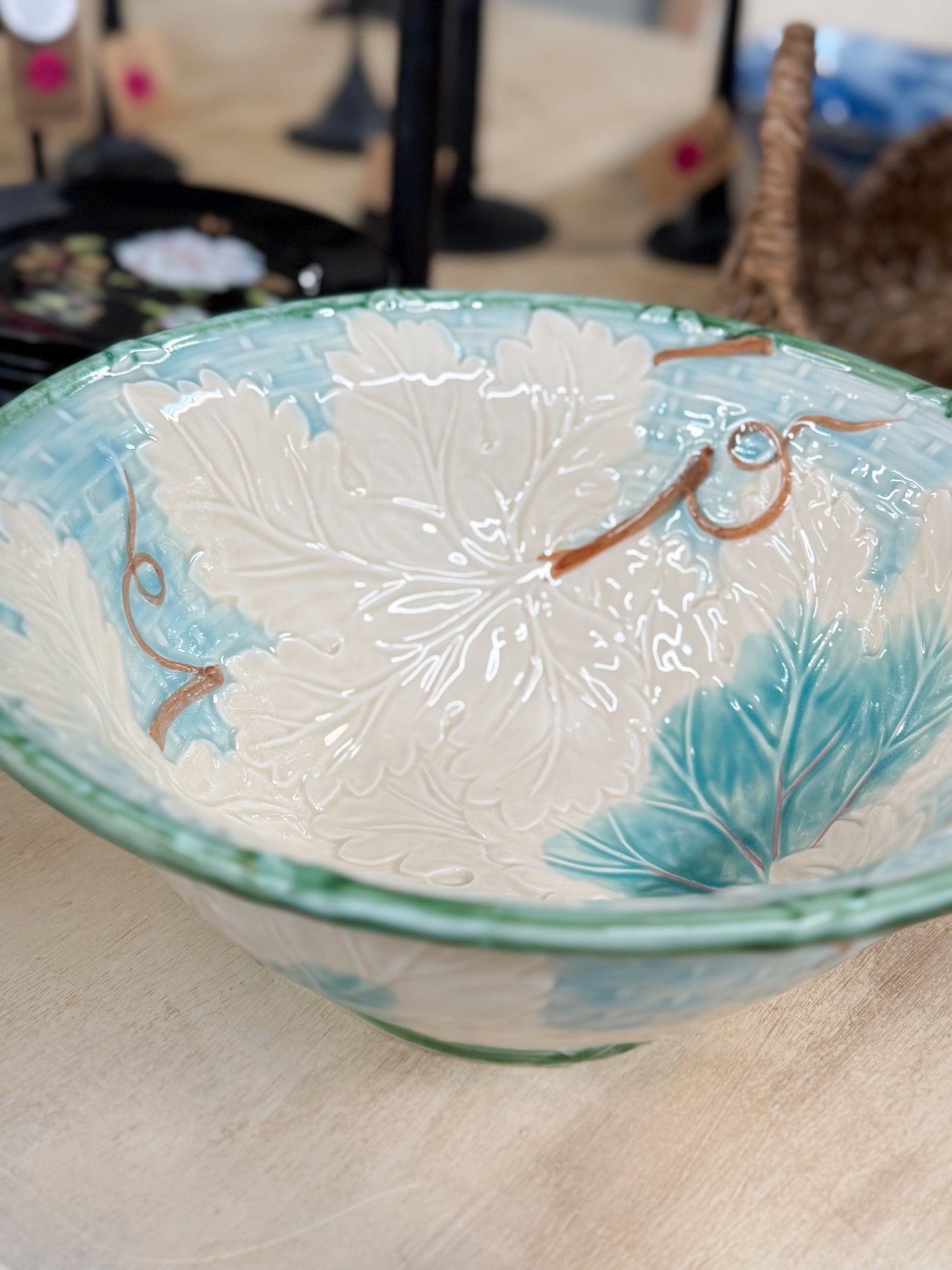 Majolica "Bordeaux" by Shafford Serving Bowl