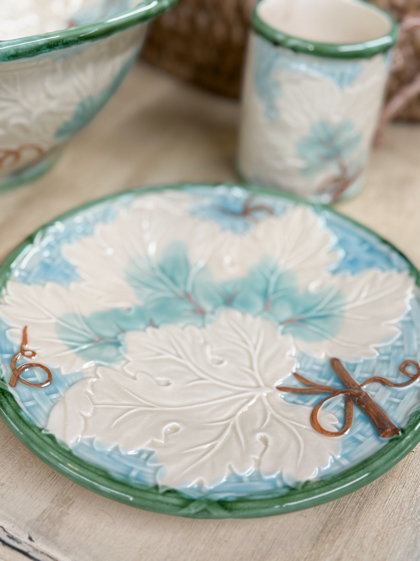 Majolica "Bordeaux" by Shafford Plates