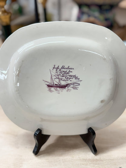Purple "Safe Harbor" Transferware Platter