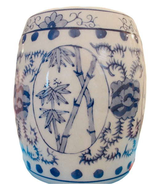 Blue and White Mini Garden Stool
