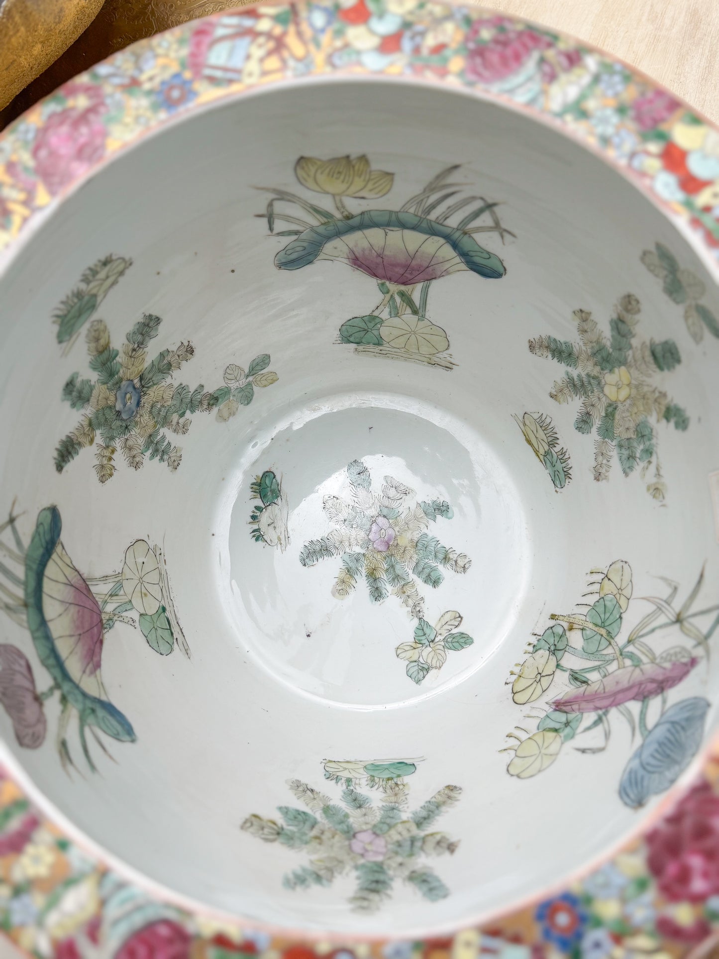 Vintage Rose Famille Fishbowl