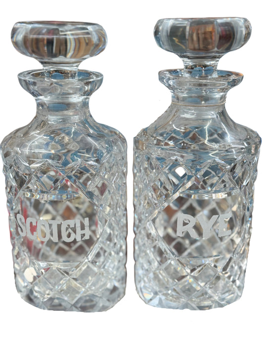 Scotch & Rye Crystal Decanter Set