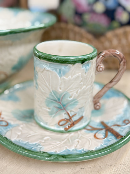 Majolica "Bordeaux" by Shafford Mugs