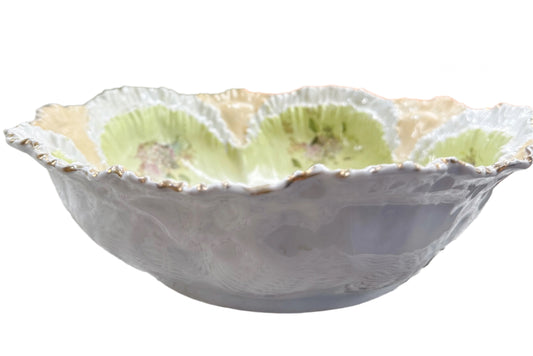 Prussian Antique Scalloped Serving Bowl